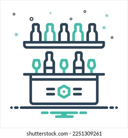 Vector colorful mix icon for bar