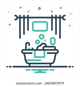 Icono de mezcla colorida de Vector para bañarse