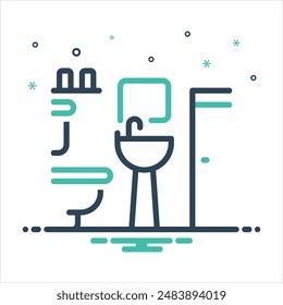 Icono de mezcla colorida de Vector para el cuarto de baño