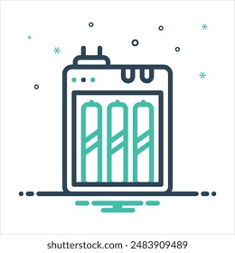 Vector colorful mix icon for battery