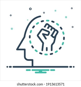 Vector colorful mix icon for be