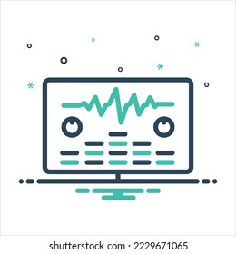 Vektorfarbiges Mischsymbol für Beats 