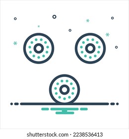 Vector colorful mix icon for because