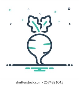 Vector colorful mix icon for beetroot