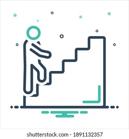 Vector colorful mix icon for beginners