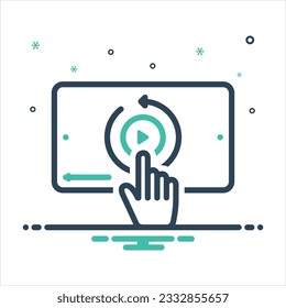 Vector colorful mix icon for begins