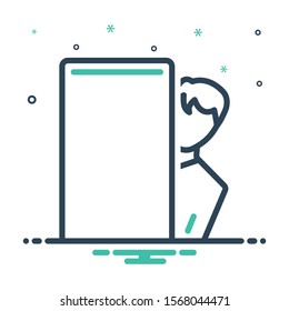 Vector colorful mix icon for behind