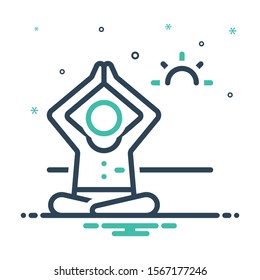 Vector colorful mix icon for being