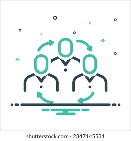 Vector colorful mix icon for belong