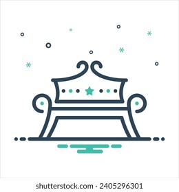 Vector colorful mix icon for bench