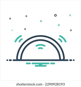 Vector colorful mix icon for bend