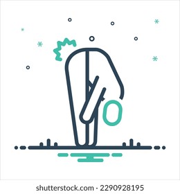 Icono de mezcla de color vectorial para doblar