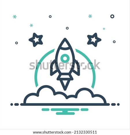 Vector colorful mix icon for beyond