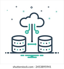 Icono de mezcla colorida de Vector para big data