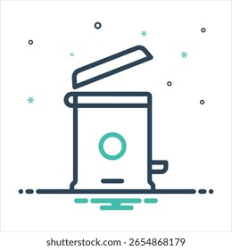 Icono de mezcla de colores de Vector para bin