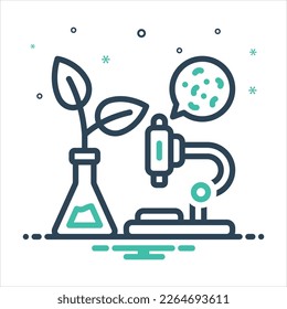 Vector colorful mix icon for biology