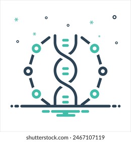 Vektorgrafik Buntes Mix-Icon für Biologie