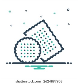 Vector colorful mix icon for biscuit