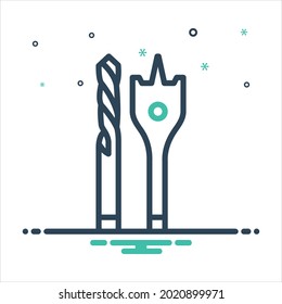 Vector colorful mix icon for bits