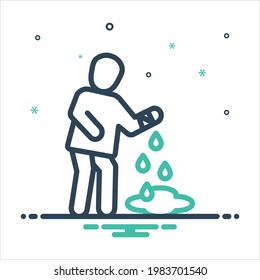 Icono de mezcla de colores vectorial para sangrado