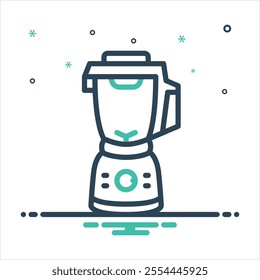 Vector colorful mix icon for blender