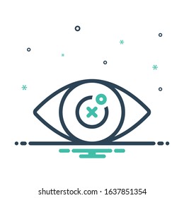 Vector colorful mix icon for blind