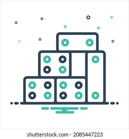 Vector colorful mix icon for blocks