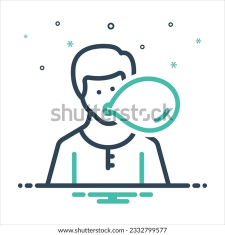 Vector  colorful mix icon for blow