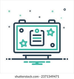 Vector colorful mix icon for boards