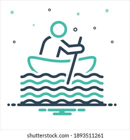 Icono de mezcla de colores vectorial para el barco