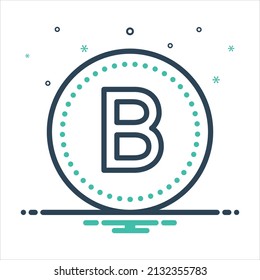 Icono de mezcla de color vectorial para negrita