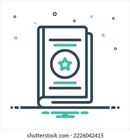 Icono de mezcla de colores vectorial para libro