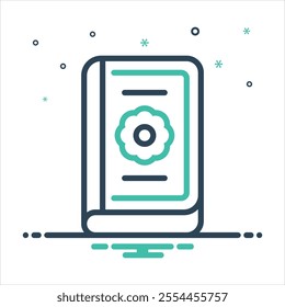 Vector colorful mix icon for book