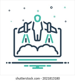 Vector colorful mix icon for boost