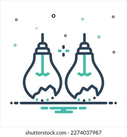 Icono de mezcla de colores vectoriales para ambos