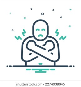 Icono de mezcla de colores vectoriales para ambos