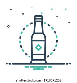 Vector colorful mix icon for bottle