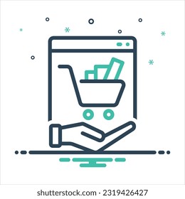 Vector colorful mix icon for bought