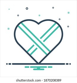 Vector colorful mix icon for bound