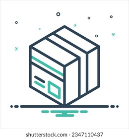 Vector colorful mix icon for box