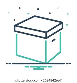 Vector colorful mix icon for box