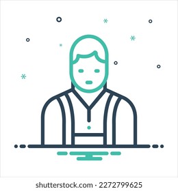 Vector colorful mix icon for boy