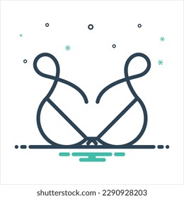Icono de mezcla de colores vectorial para sujetador