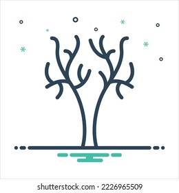 Vector colorful mix icon for branches