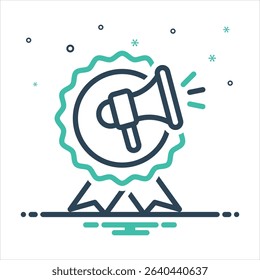 Vector colorful mix icon for brand visibility