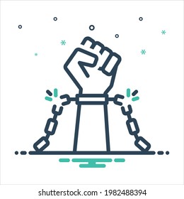 Vector colorful mix icon for breaking