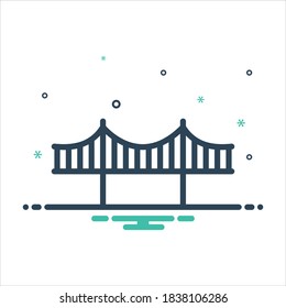 Icono de mezcla de colores vectorial para el puente