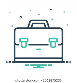 Vector colorful mix icon for briefcase