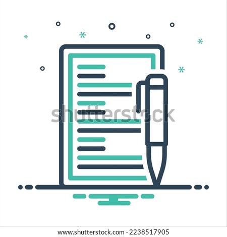 Vector colorful mix icon for briefing