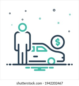 Vector colorful mix icon for broker